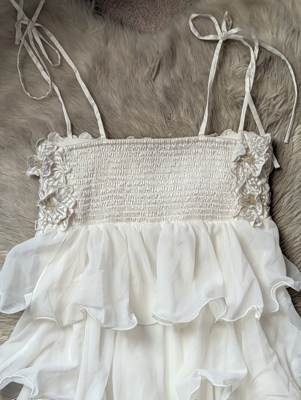 NWOT Show Me Your Mumu Gabriella Dress in White Enchanted Embellishment - Picture 14 of 14
